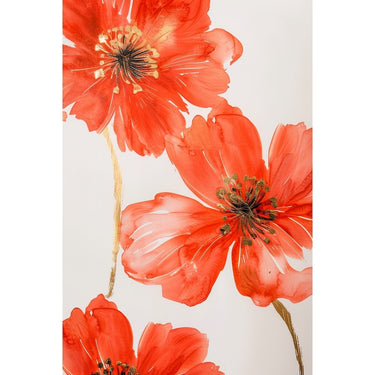 Peinture Sur Les Fleurs Coquelicots